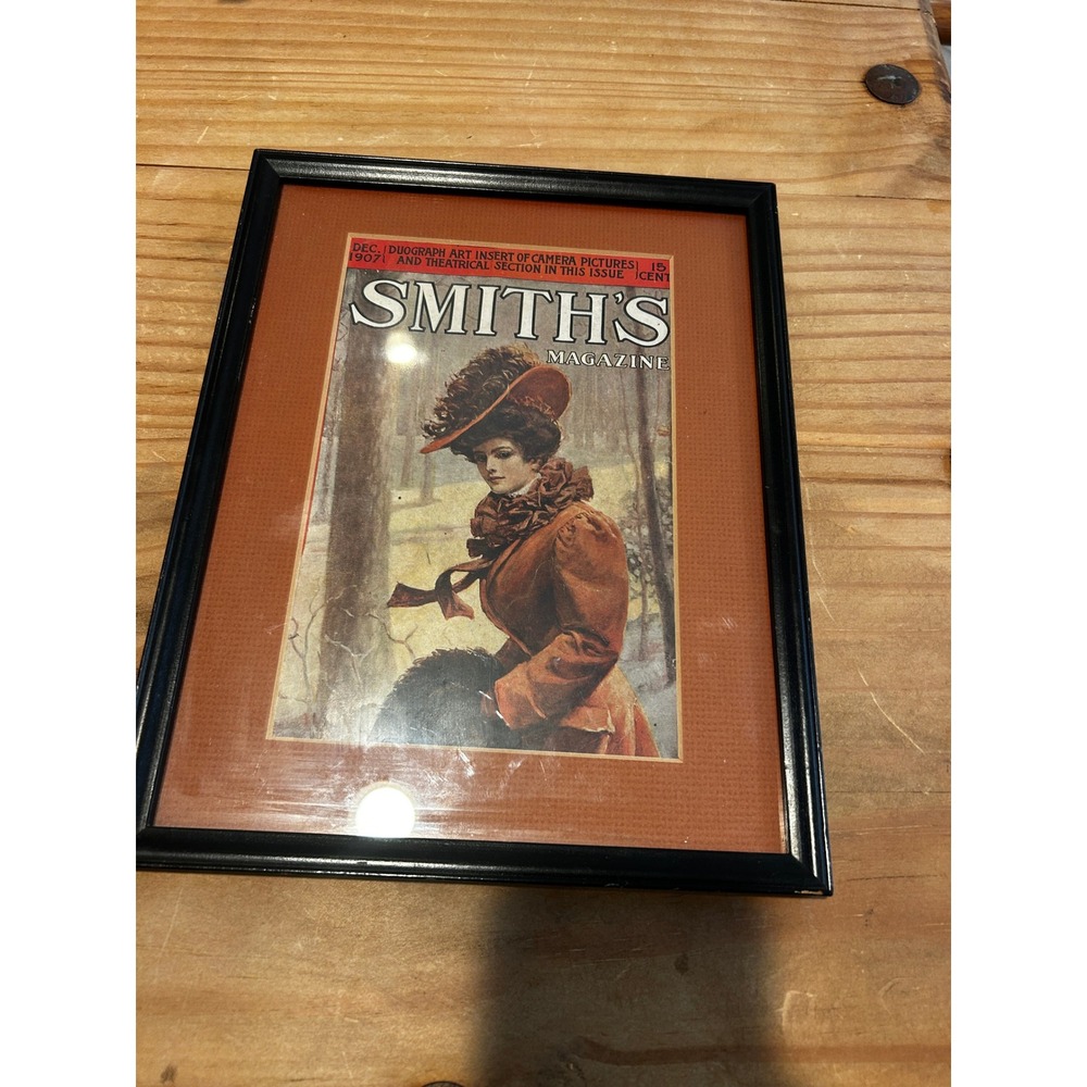 Vintage Framed Smith's Magazine Cover - Picture 3 of 3